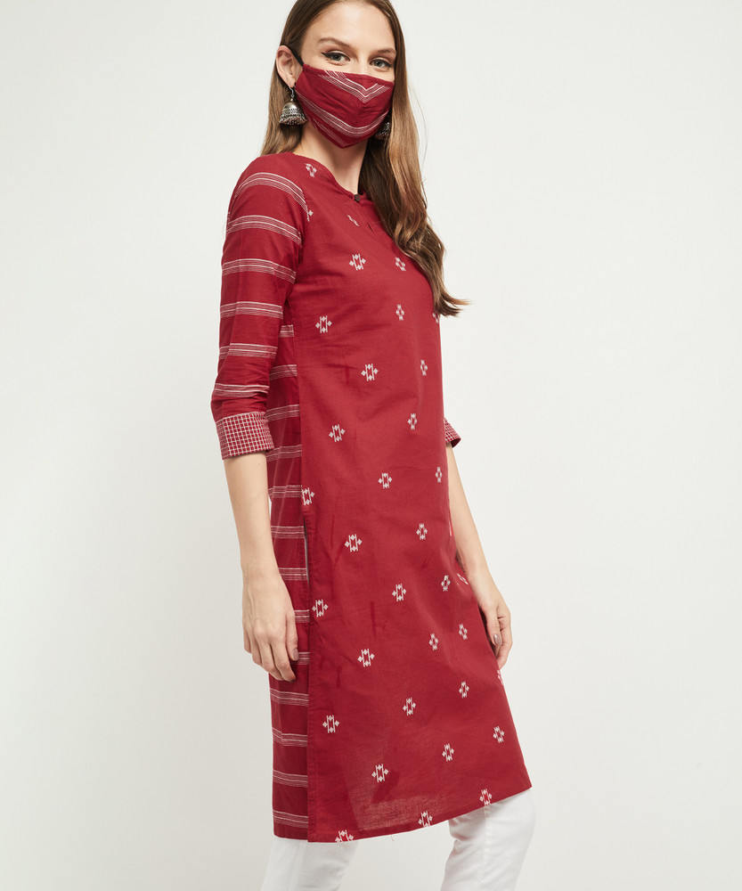 MAX Women Printed Straight Kurta Buy MAX Women Printed Straight