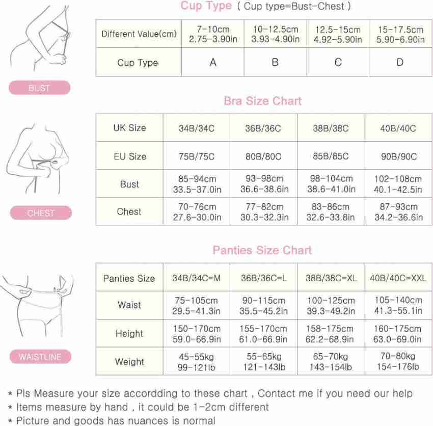 breast size chart breast size 36 at Rs 14999/piece in Haridwar