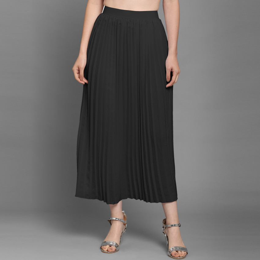 Buy Pleated Maxi Skirt Outfit for Summer Black Skirt Long Linen Online in  India  Etsy