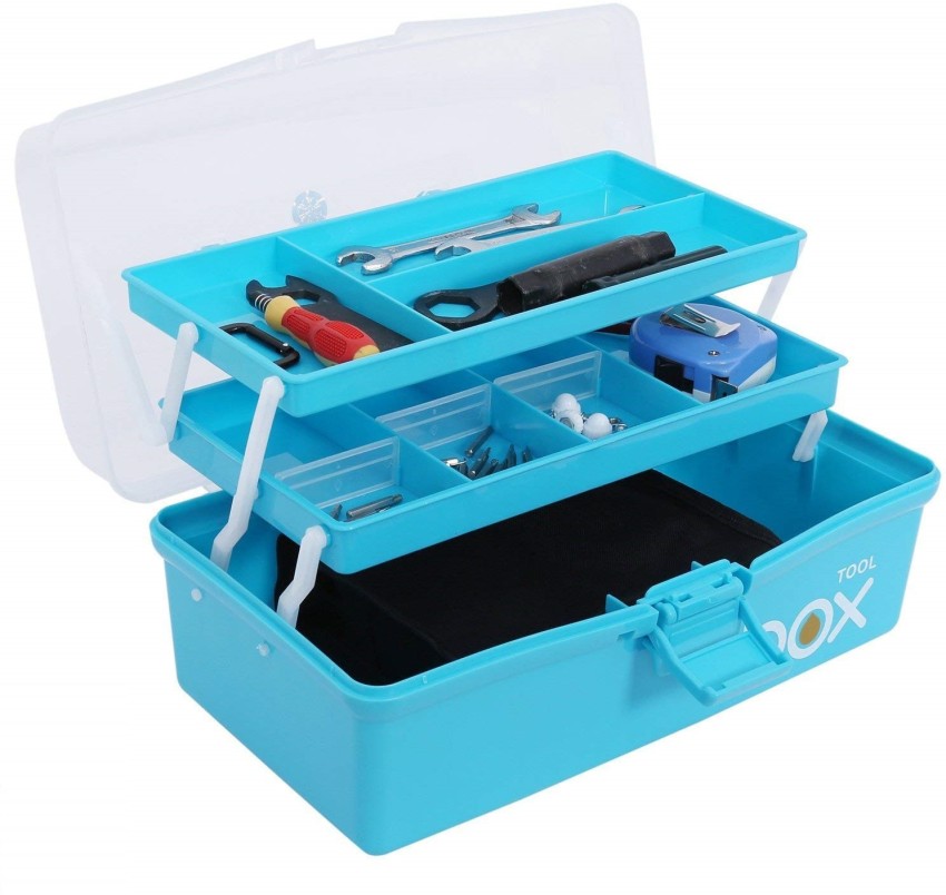 Cheston Tool Organiser Box | Empty Stackable Multi Utility Storage |  Durable Plastic | 20 Compartment Box for Wrench Screwdriver Sockets Screw  and