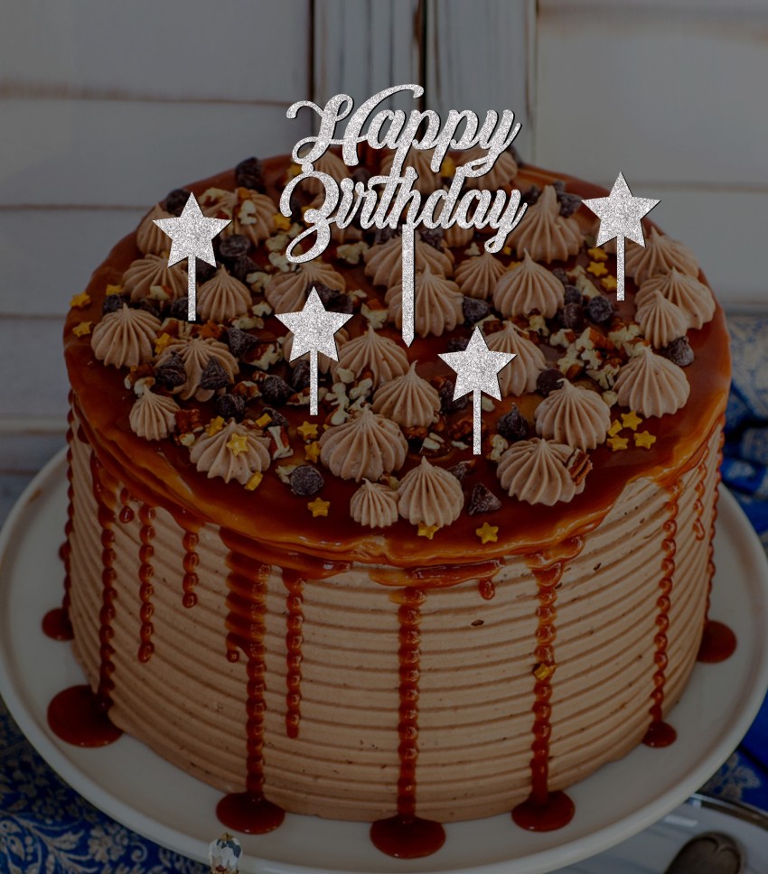 Sudarshan Creatives 5Pcs Happy Birthday Glitter Cake Topper Cake Topper  Price in India - Buy Sudarshan Creatives 5Pcs Happy Birthday Glitter Cake  Topper Cake Topper online at