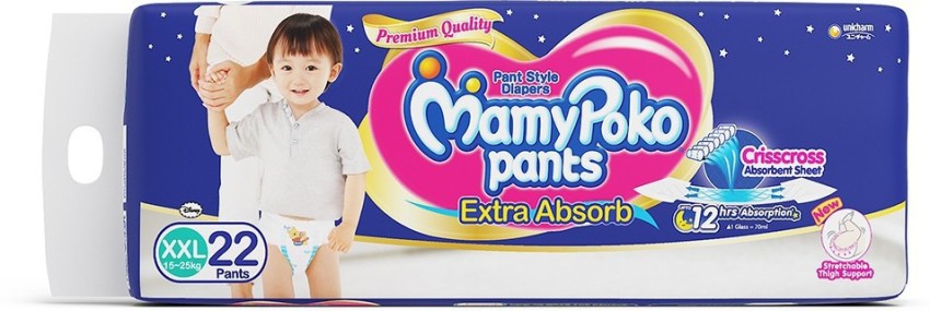 Buy MamyPoko Pants Extra Absorb Baby Diapers XXXL 18  35 kg Pack of 7  Online at Low Prices in India  Amazonin