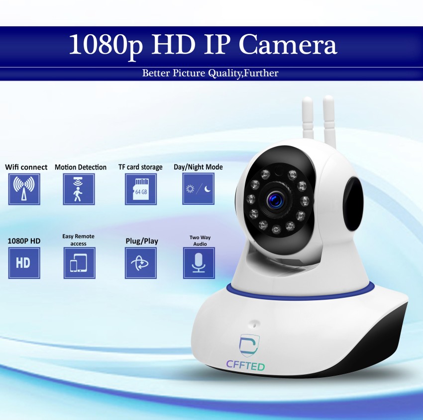 Buy SMARTCAM® WiFi 1080p 2MP HD 360° Viewing Area Double Antenna Wireless  Security Camera Online at Low Prices in India 