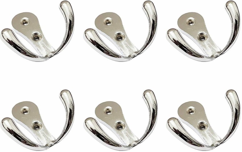 PROMIXO Stainless Steel Double Pin Cloth Hooks for Door, Wall and