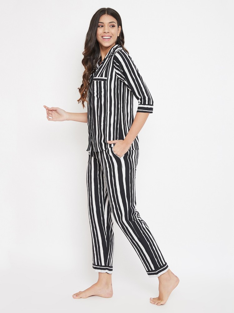 Black and best sale white striped pyjamas