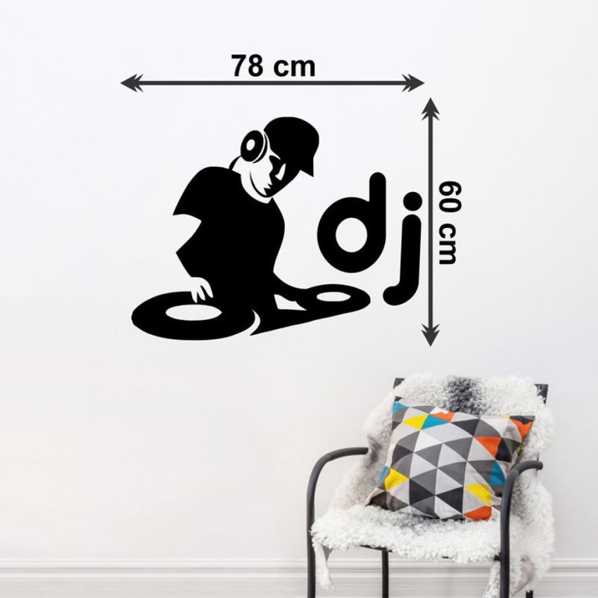 Headphone Vinyl Wall Sticker - Music Art DJ Decal 87 x 29