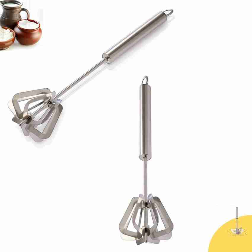 Kitchenware Stainless Steel Egg Beater Lassi / Butter Milk Maker / Mixer Hand Blender