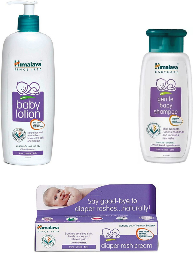 HIMALAYA Baby Lotion 400 Ml Gentle Baby Shampoo 200 Gm Diaper