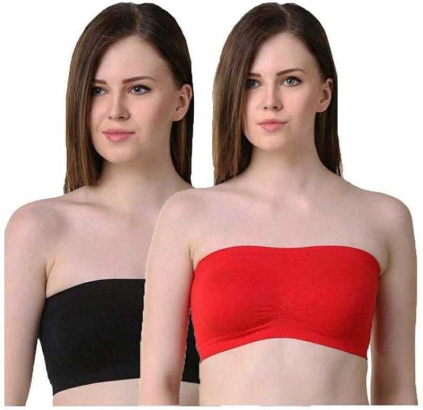 Women Tube Bra Comfortable Bra Stretchable Strapless,Non Padded &  Non-Wired,Dance wear and Any