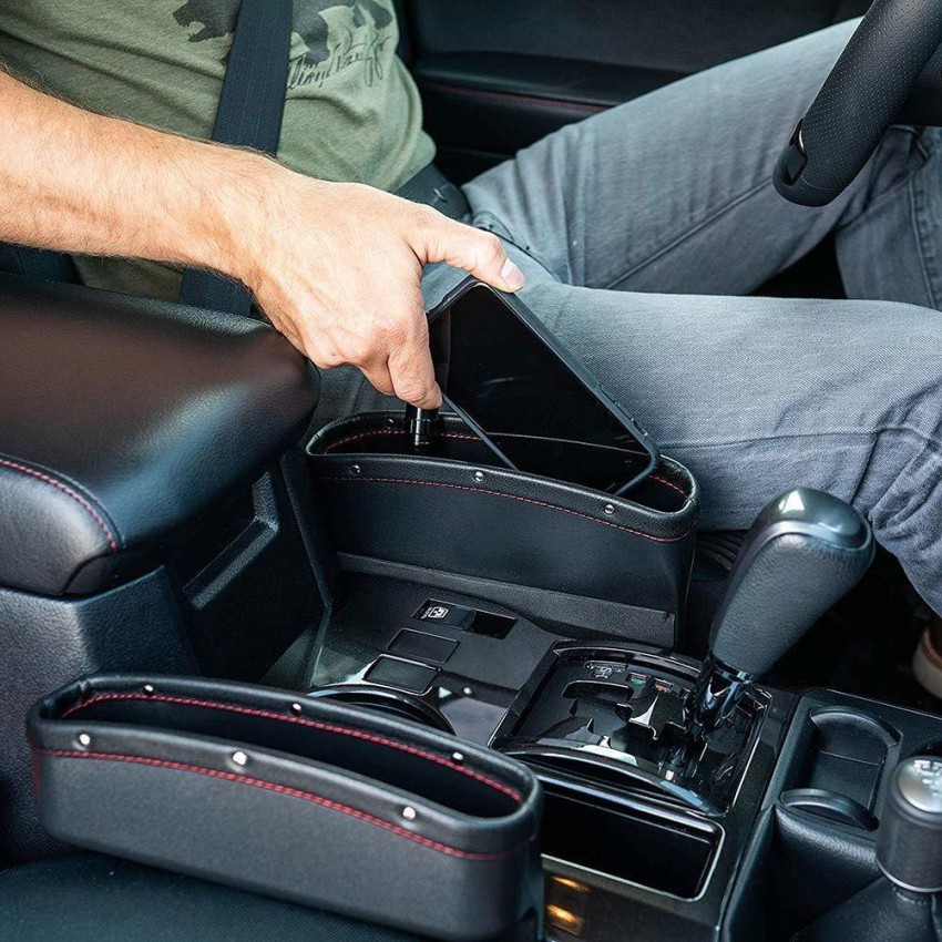 ZKFAR 1 PC Car Seat Gap Storage Box, Multifunctional Leather Set Box, Car  Seat Gap Filler Organizer, For Mobile Phones, Wallets, Keys, Glasses