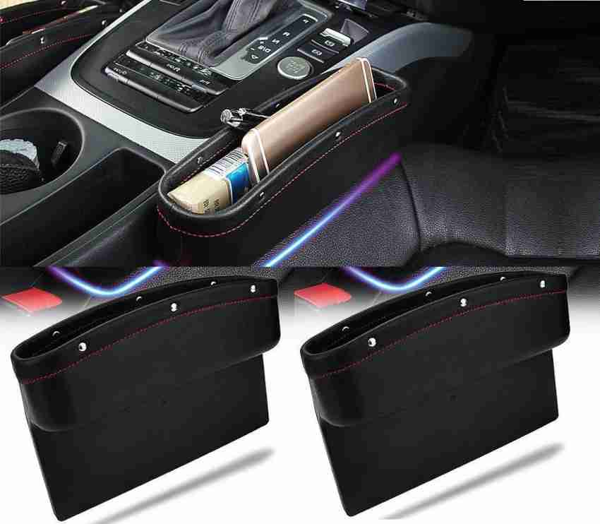 AUCELI Car Storage Pocket, Multifunctional Car Seat Side Storage Box,  Vehicle Seat Gap Filler Organizer for Purse Phone Holder Wallet Key,  Universal
