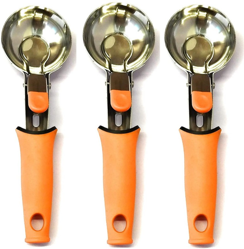 1pc Stainless Steel Multi-functional Ice Cream Scoop & Baller Scoop With  Trigger, Perfect For Melon, Watermelon, Cookie Dough, Cupcake, Muffin, Easy  To Use