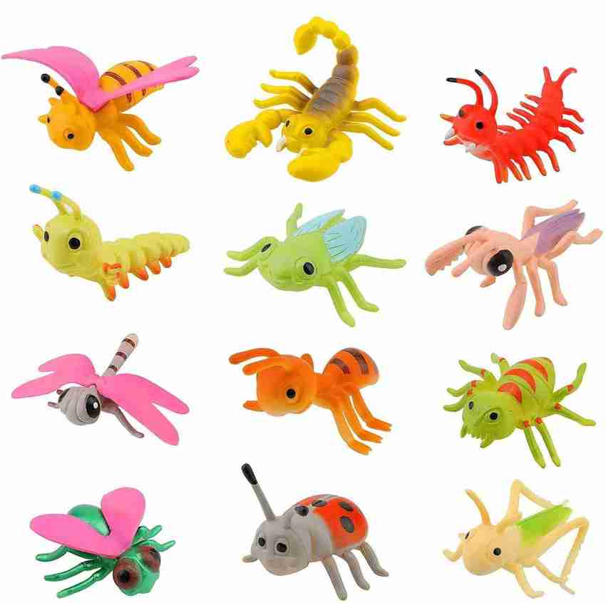 SVE Education Animal Toys for Kids Pack Of 12 Look Like Mini Realistic Insects Toys for Kids Toddler Children s Birthday Gift Halloween Children s Gifts Treats Bugs Insects Education Toys