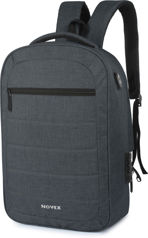 NOVEX Anti Theft 20 L Laptop Backpack dark Grey Price in India Flipkart