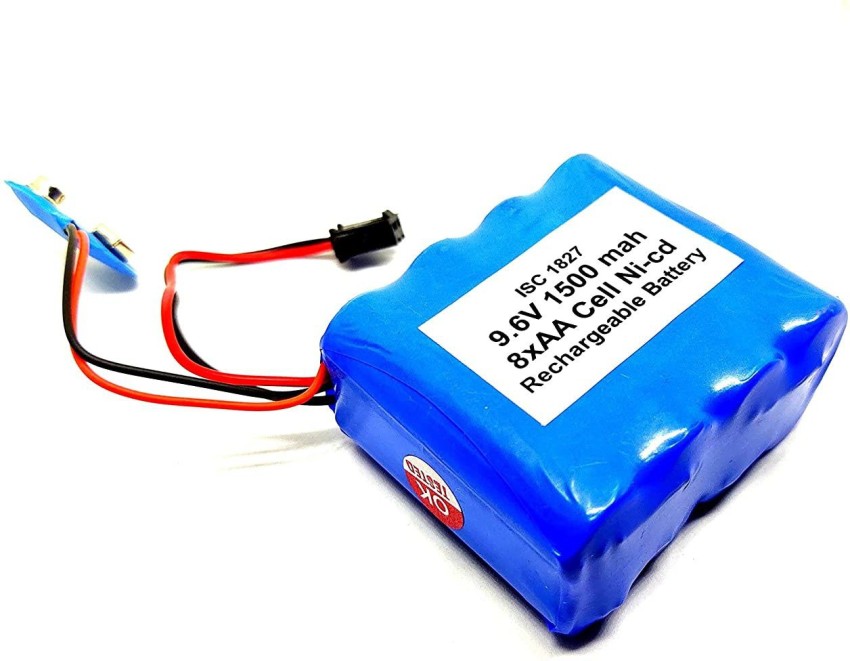 INVENTO 9V - 9.6V 1500 mAh Polymer Ni-Cd Rechargeable Battery 8 AA Cell  Battery Pack for cordless phone Toy Car DIY Project Motor Control  Electronic Hobby Kit Price in India - Buy