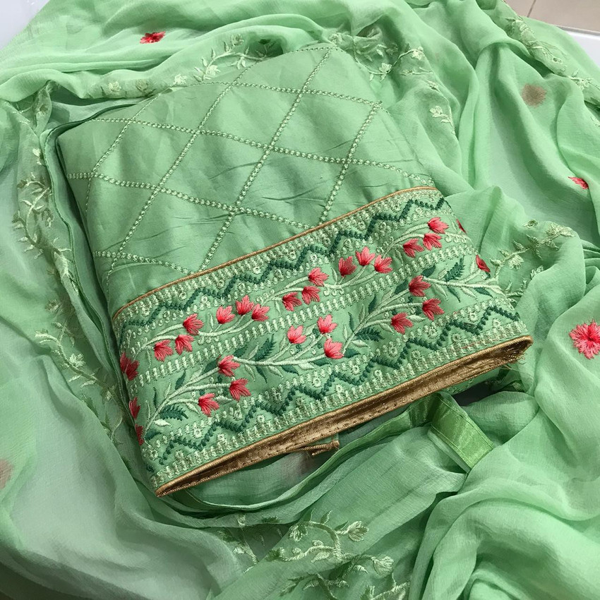 SHBEAUTYZONE Cotton Blend Embroidered Salwar Suit Material Price in India Buy SHBEAUTYZONE Cotton Blend Embroidered Salwar Suit Material online at Flipkart