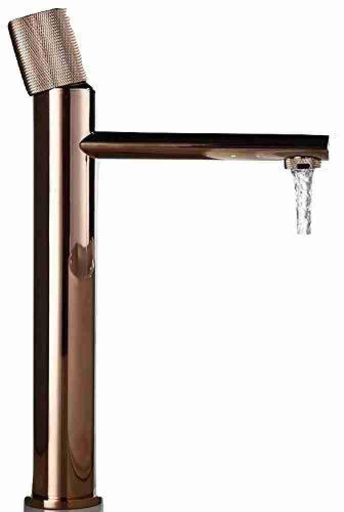 InArt Bathroom Single Lever Hole Basin Mixer Pillar Tap Brass High Nec