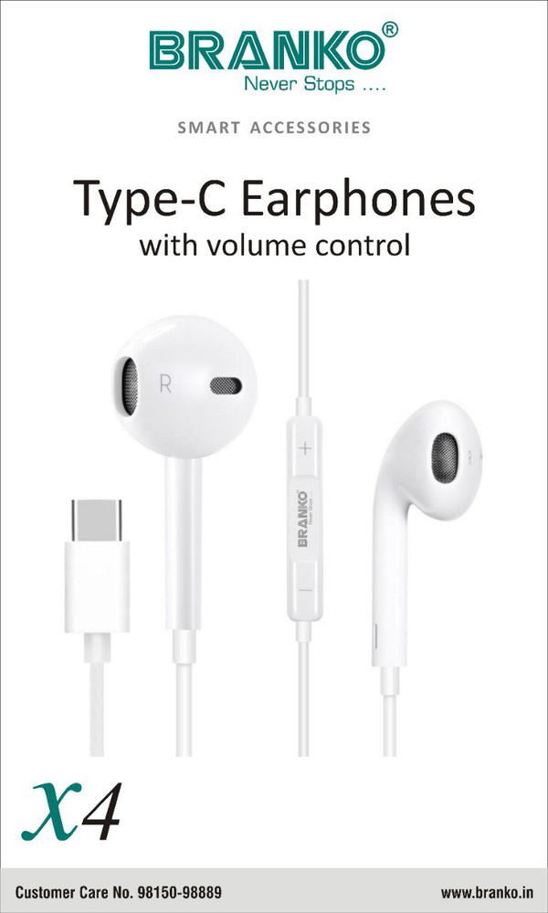 Wired earphones with volume control sales