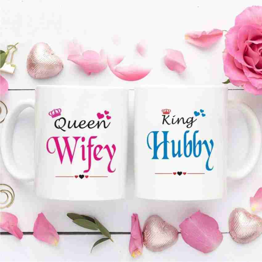 King and Queen, Husband and Wife heart bridal stickers - TenStickers