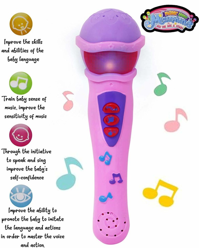 Enorme Musical Microphone Singing Mike Toy with 3D Lights and Self Voice  Mic Sound Toy for Kids ( Battery Included ) - Musical Microphone Singing  Mike Toy with 3D Lights and Self