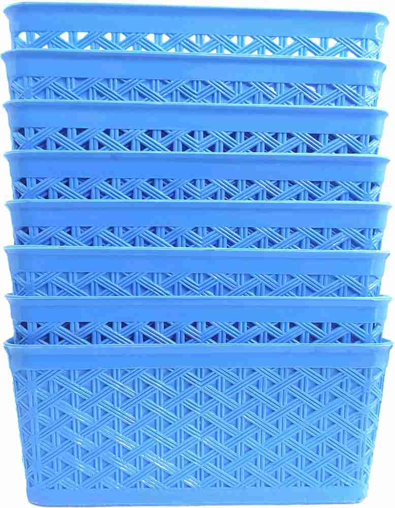 Blue Plastic Fruit Basket Set