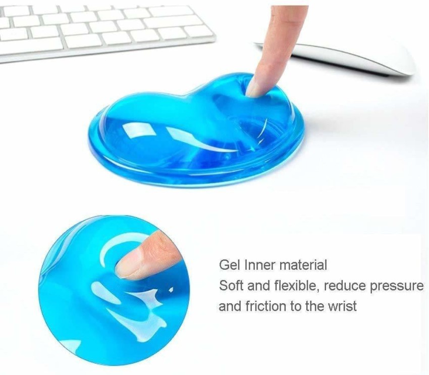 Clear Gel Computer Mouse Pad Soft Silicone Wrist Rest Mouse Mat for Working