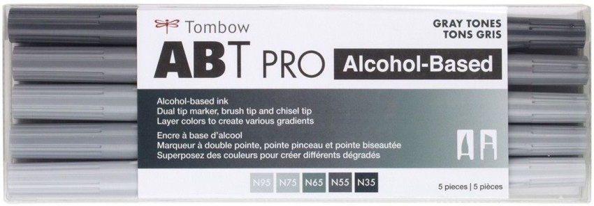 Tombow ABT Pro Alcohol Markers - Red Tones, Set of 5