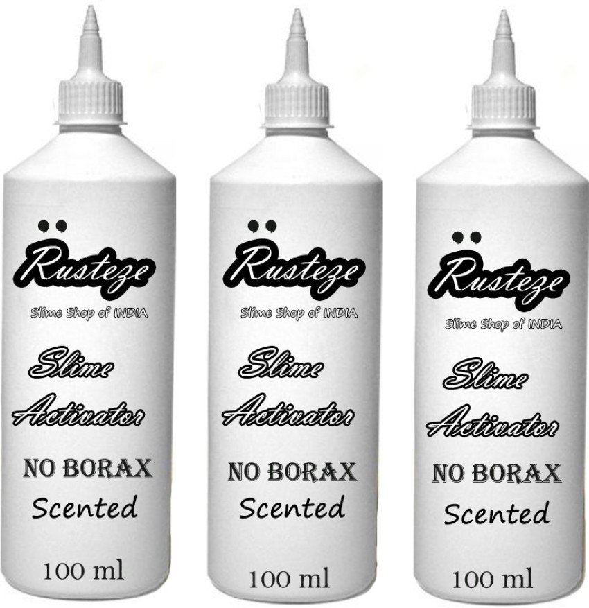 Rusteze Scented No Borax Slime Activator for Putty Toys Set of 3 (100 ml  each) Multicolor Putty Toy Price in India - Buy Rusteze Scented No Borax  Slime Activator for Putty Toys