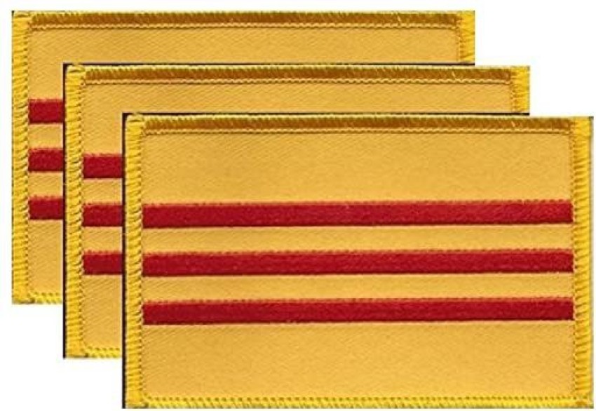  Pack of 3 Country Flag Patches 3.50 x 2.25, Three