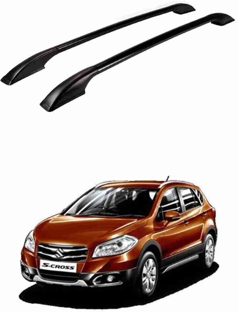 MIZZEO Car Rocket Stylish Drill Free Roof Rails Black Set of 2