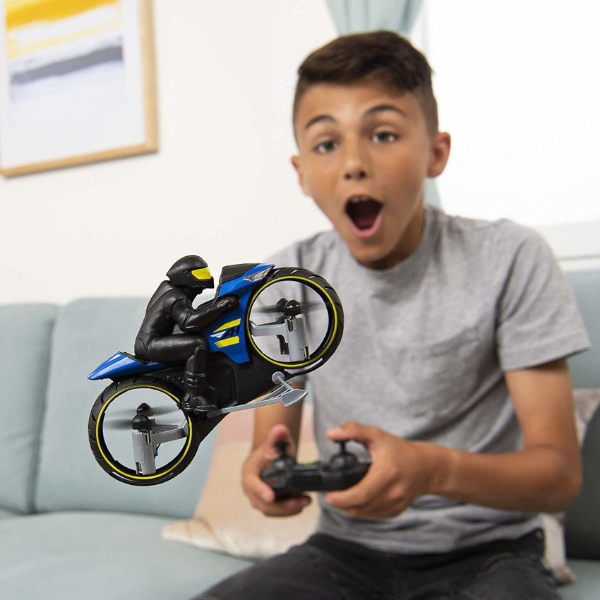 Toys Toon Man Flying Motorcycle Bike Remote Control Drone