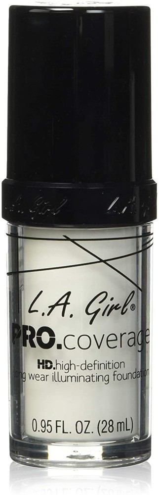 L.A. Girl Pro Coverage HD Long Wear Illuminating Foundation, White - 0.95 fl oz bottle