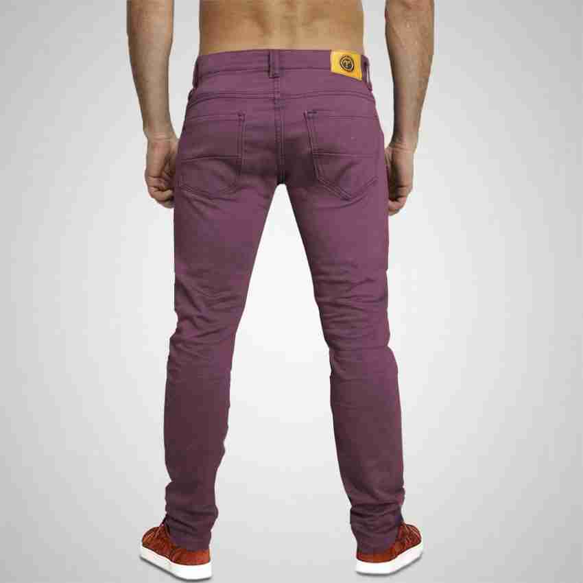 Purple skinny hot sale jeans men