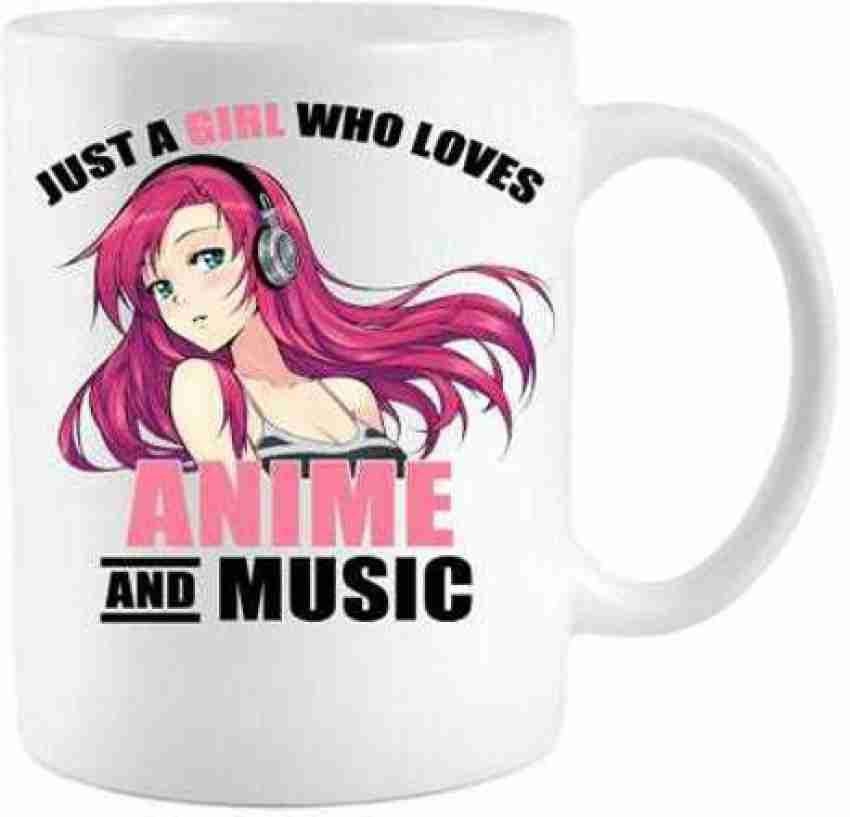 Just A Girl Who Loves Anime Mug, Anime Girl Coffee Mug, Anime