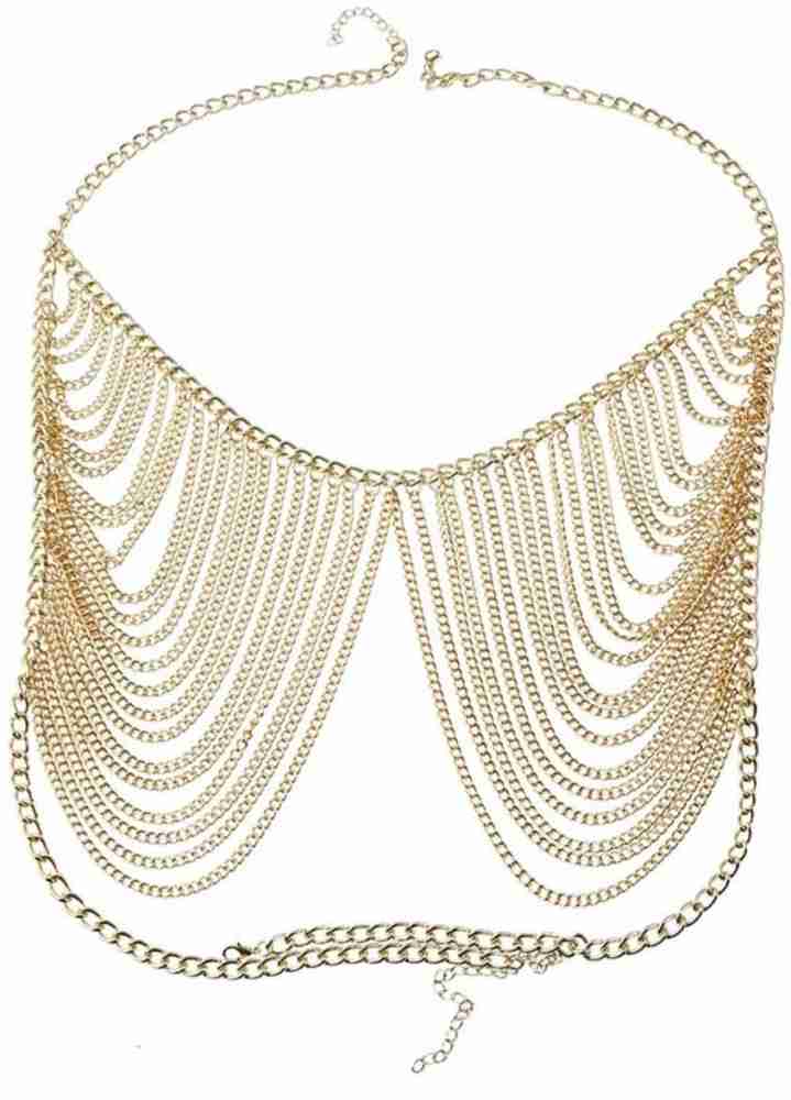 FEMNMAS Bra Body Chain For Party Gold-plated Plated Alloy Chain Price in  India - Buy FEMNMAS Bra Body Chain For Party Gold-plated Plated Alloy Chain  Online at Best Prices in India