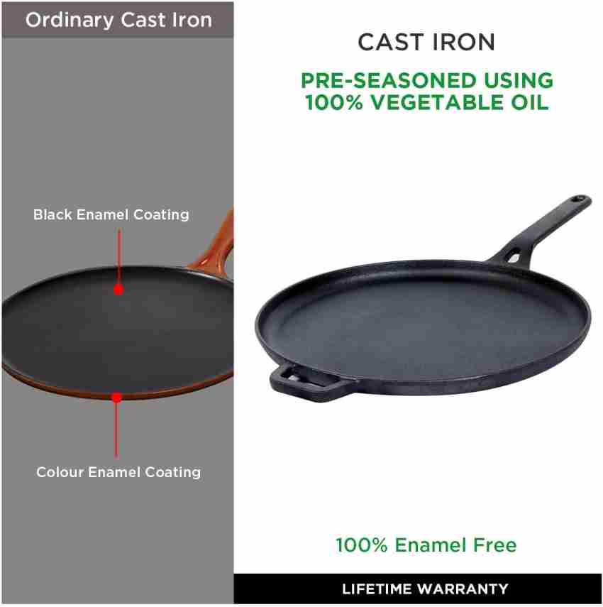 Wonderchef Reva Non-Stick and PFOA-Free Aluminum Indian Cooking Roti Naan Dosa Tawa Pan with Handle