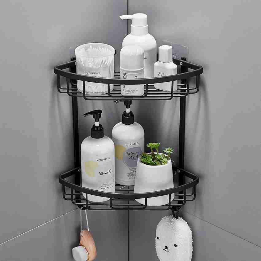 Bathroom corner clearance storage shelf