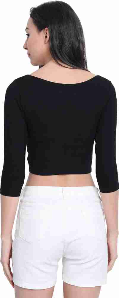 Buy V-Star Ladies Solid Black Comfy Blouse Medium Online - Lulu Hypermarket  India