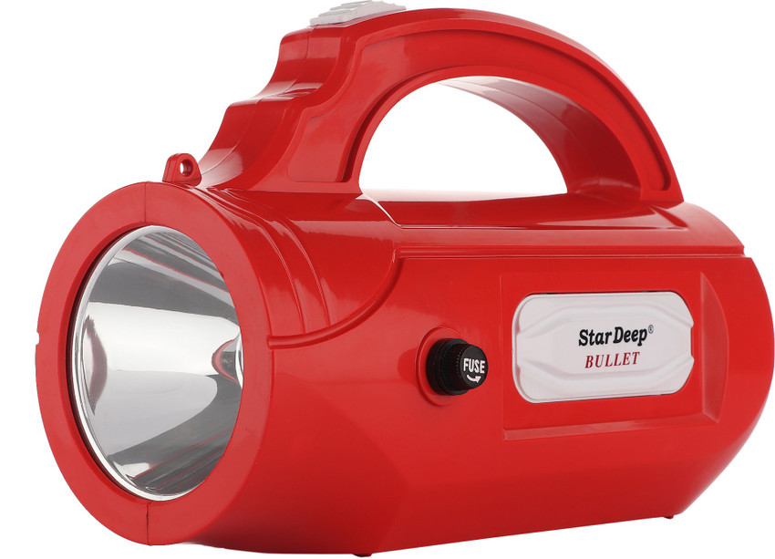 STARDEEP Red Rechargeable Fancy Torch with Wide Focus