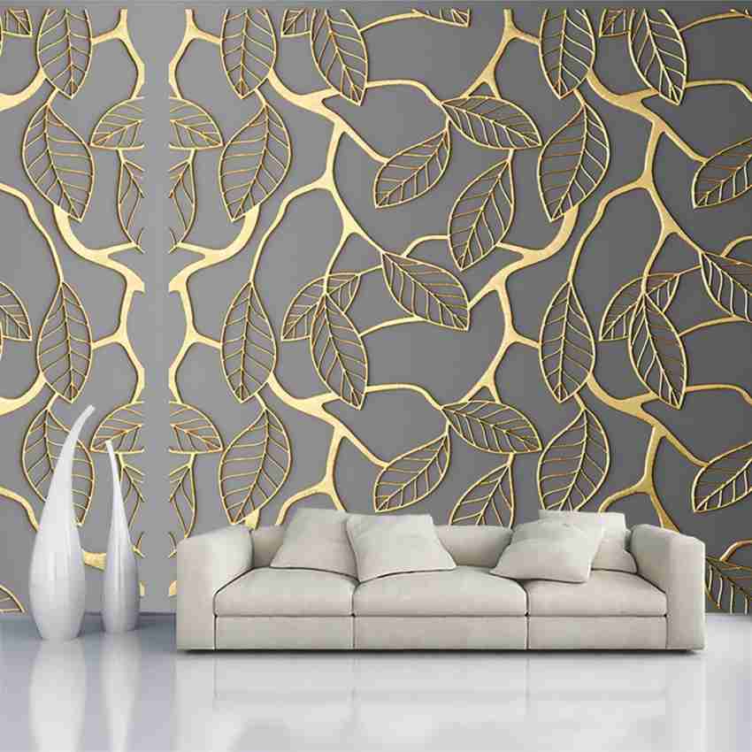 ALL DECORATIVE DESIGN Decorative Grey, Gold Wallpaper