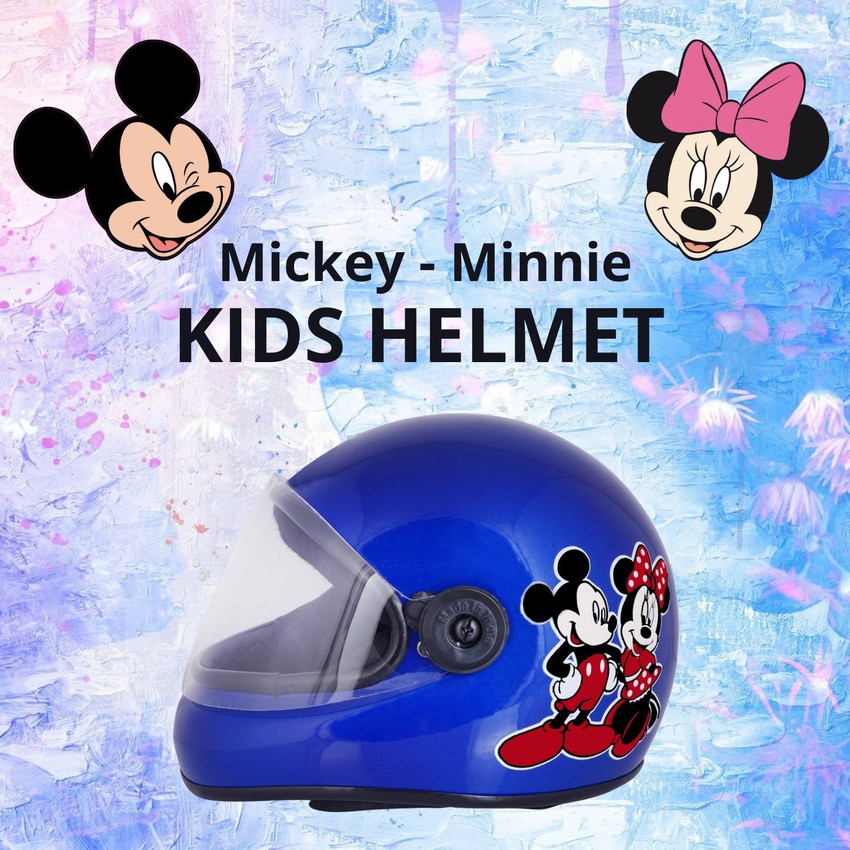 Western Era Stylish Mickey Minnie Sticker Full Face Helmet for