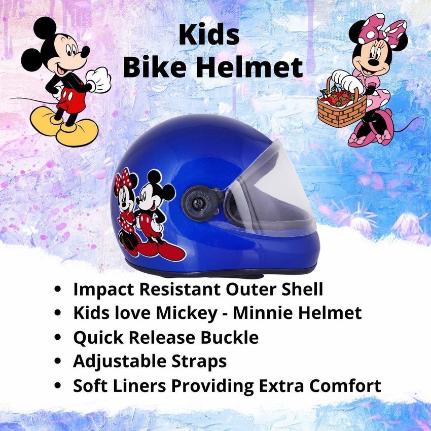 Western Era Stylish Mickey Minnie Sticker Full Face Helmet for