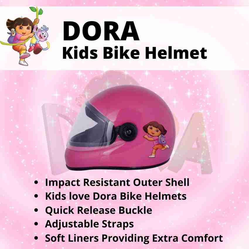Buy Western Era Stylish Explorer Dora Sticker Full Face Helmet for Kids Safety Comfort 3 12 Yr Motorbike Helmet Online at Best Prices in India