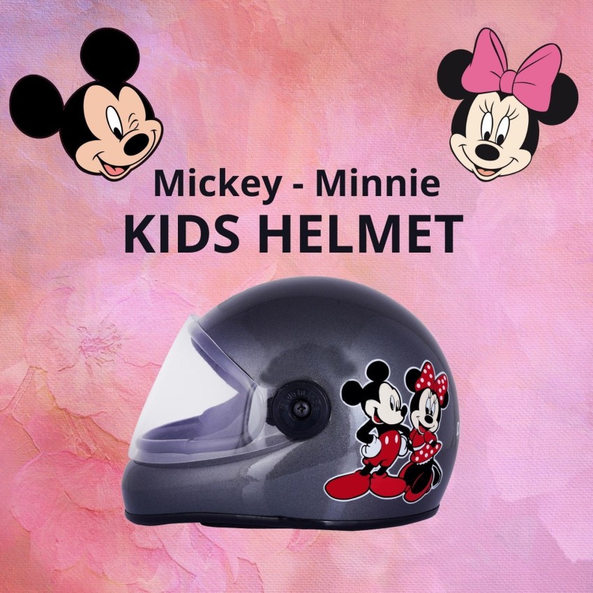 Western Era Stylish Mickey Minnie Sticker Full Face Helmet for