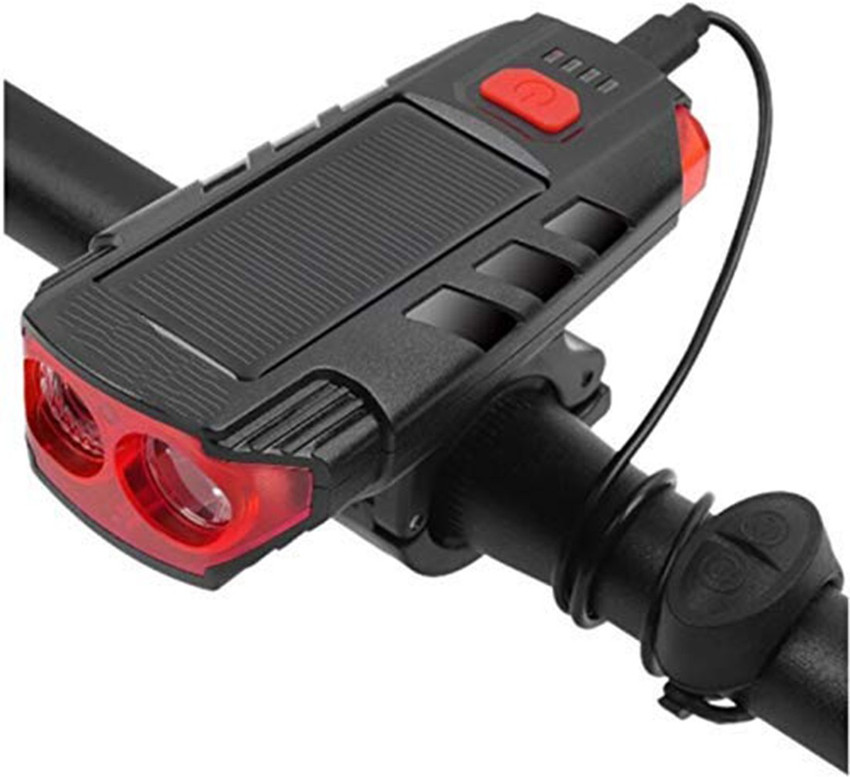 LISTA Bicycle Horn 2 Eyes Front Light Solar with USB Charging