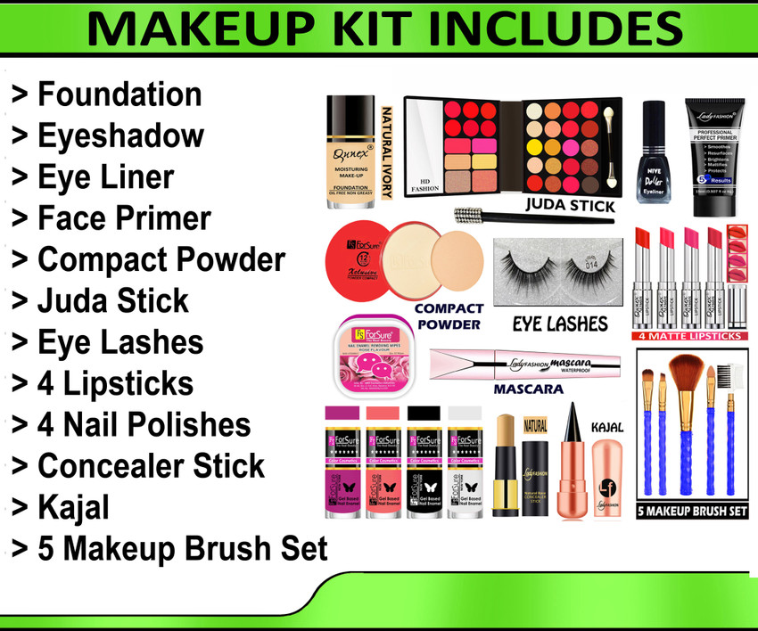 HD Fashion Traditional Complete Makeup Kit of 24 Products TMKT49 Price in India Buy HD Fashion Traditional Complete Makeup Kit of 24 Products TMKT49 Online In India Reviews Ratings Features Flipkart.c...