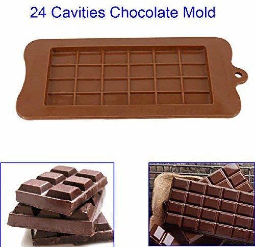 24 grids Brown Chocolate Silicone mold price in Qatar - Bake Wares