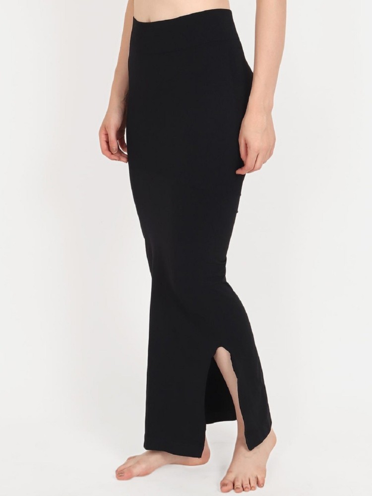 SCUBE DESIGNS Saree Shapewear Black (XXL) Nylon Blend Petticoat