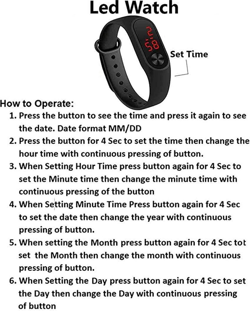 How to set time sale in led watch