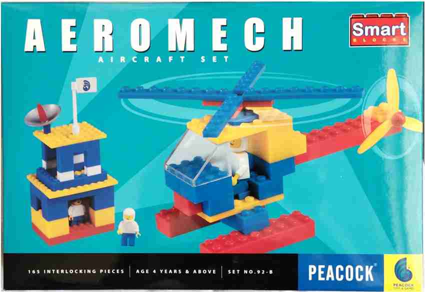 Peacock Toys & Games Peacock Aeromech - 165 pieces - Premium Interlocking  Blocks - Peacock Aeromech - 165 pieces - Premium Interlocking Blocks . Buy  AEROPLANE & HELICOPTER toys in India. shop